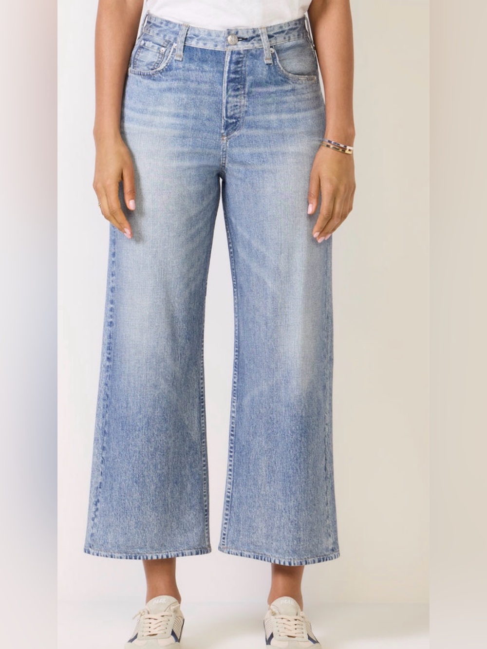 Rag and Bone Miramar Andi Wide Leg Crop Terry Jeans 29
